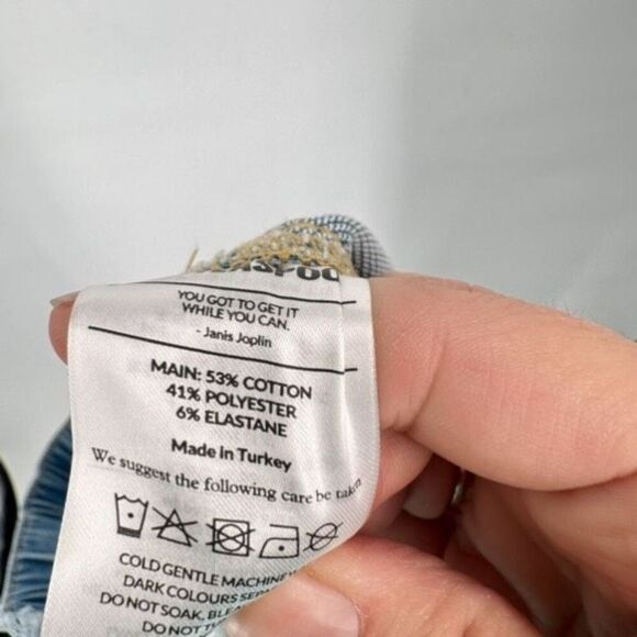 One Teaspoon Pacifica Luxe Stretch Drawstring Boyfriend Pull On Jeans XS - Picture 5 of 13